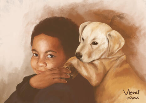 Repainting of a photo